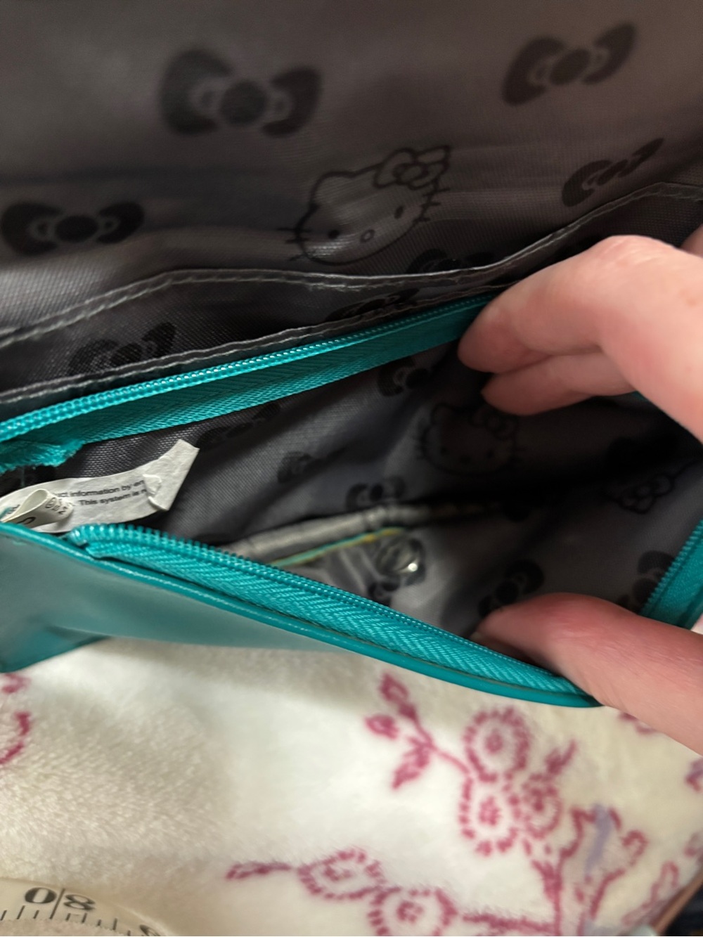 Teal Colour Hello Kitty ✨ Clutch Purse - Picture 8 of 8